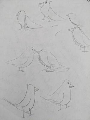 I was trying to draw a bird. Instead I drew many.